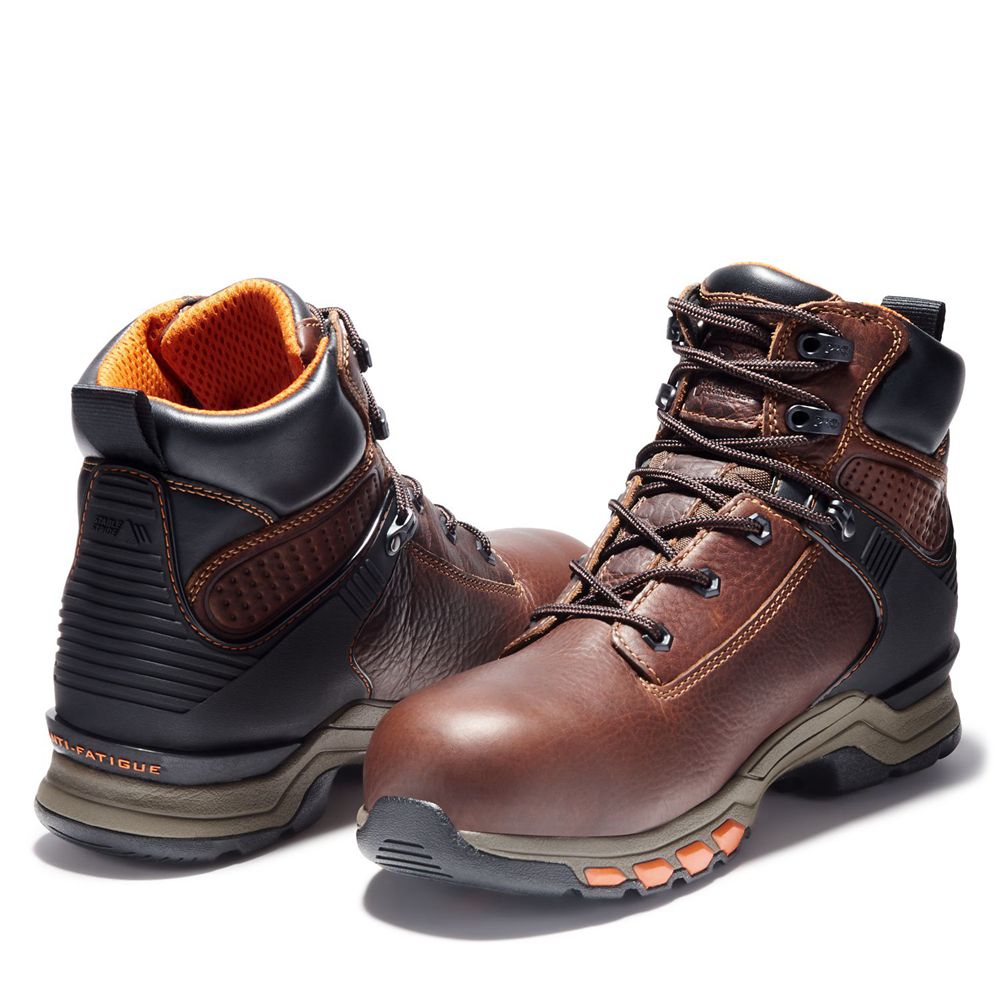 Botas de Trabajo Timberland Hombre Pro® Hypercharge 6\" Comp Toe Marrones/Negras - Chile AEJ-703918